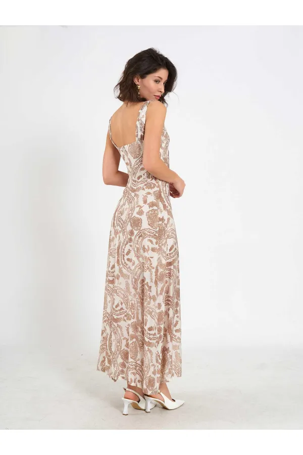 111557 Patterned Slit Dress