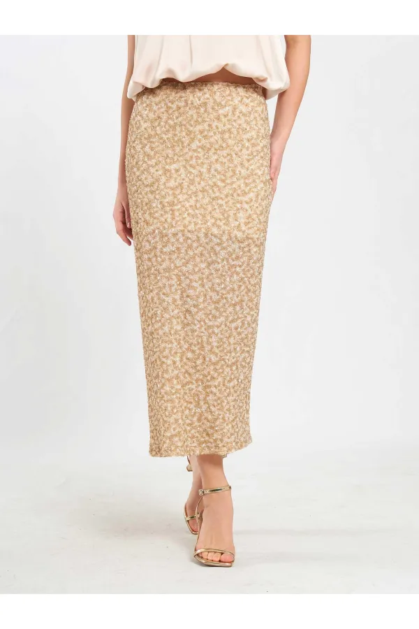 041185 Sequined Midi Skirt