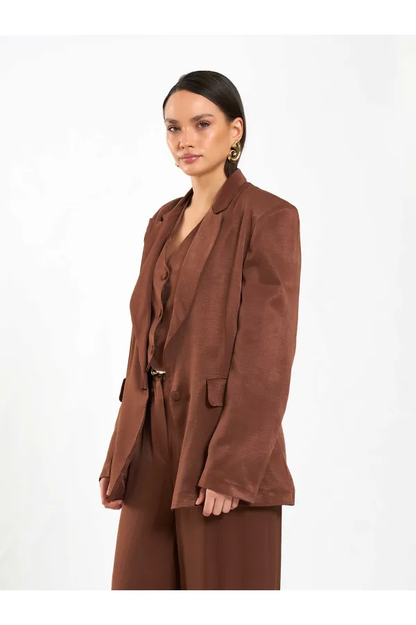 131055 Veste oversize à un bouton