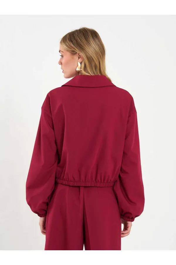 160896 Veste bomber à fermeture éclair frontale