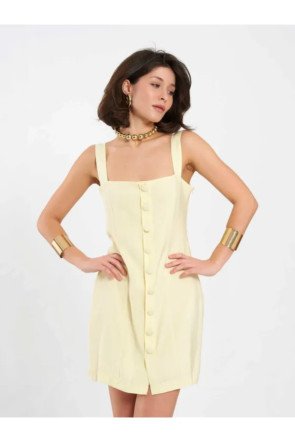 Robe courte boutonnée 111707