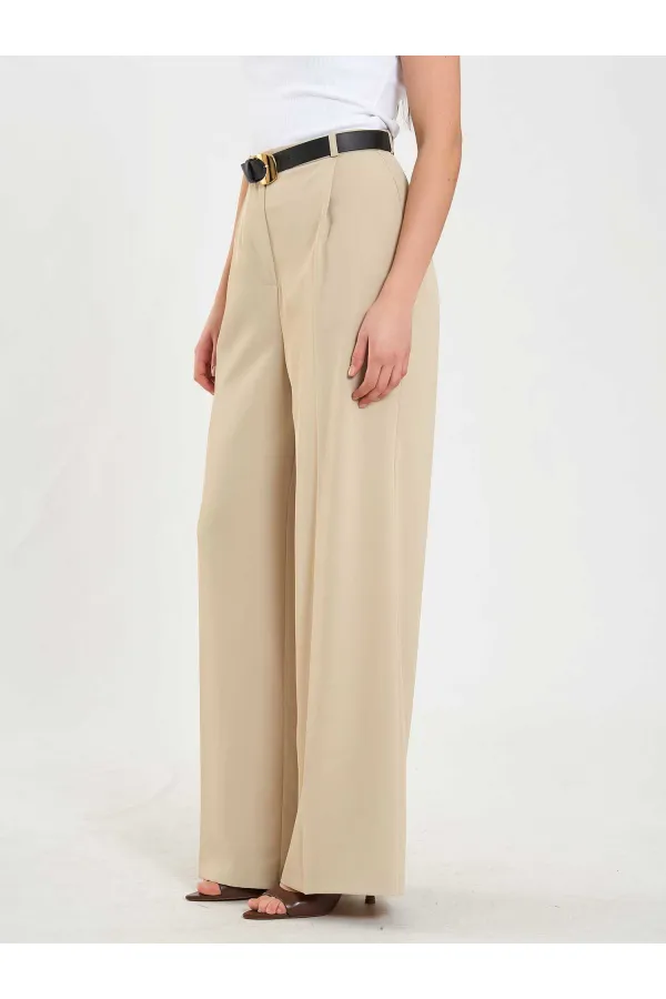 031655 Tek Pileli Düz Paça Pantolon