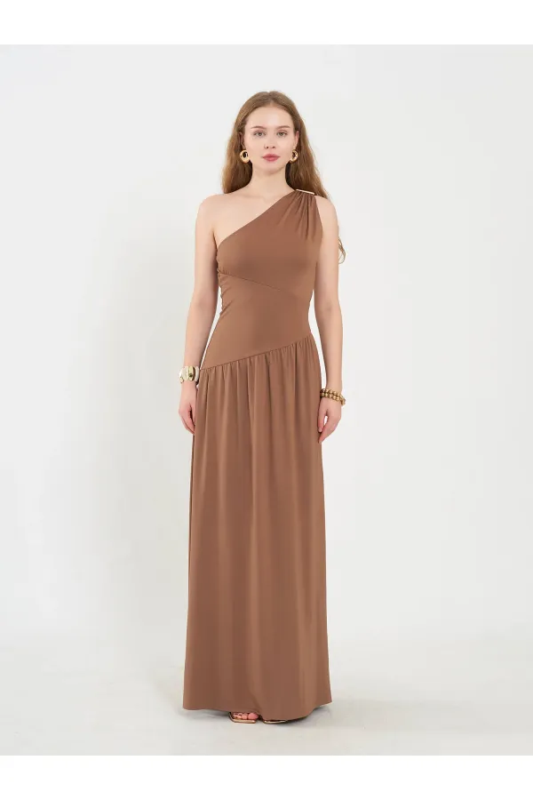 Robe corset asymétrique à taille 111688