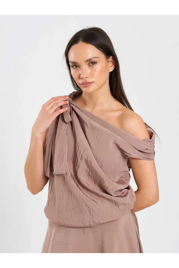 071886 One Shoulder Blouse