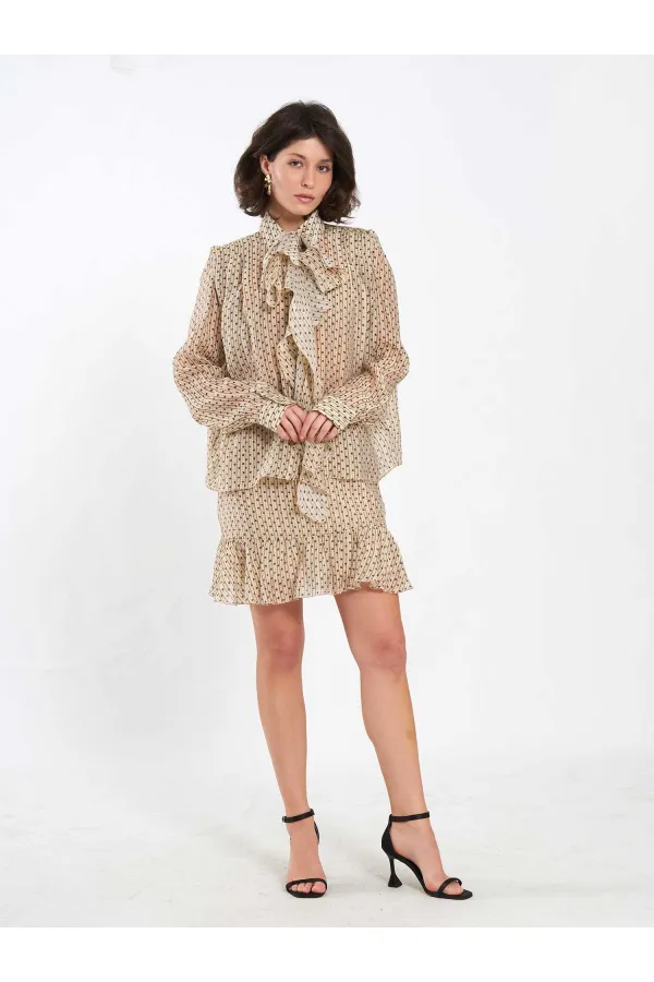 080810 Padded Front Pleated Shirt