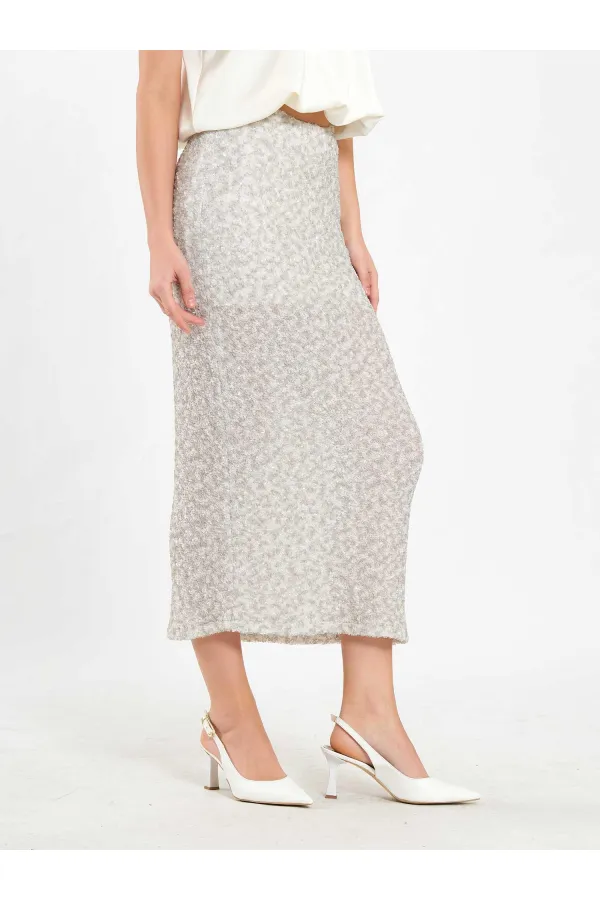 041185 Sequined Midi Skirt