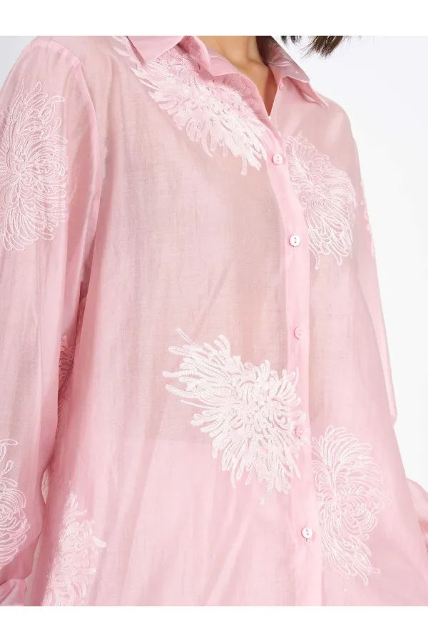 080781 Embroidered Oversize Shirt
