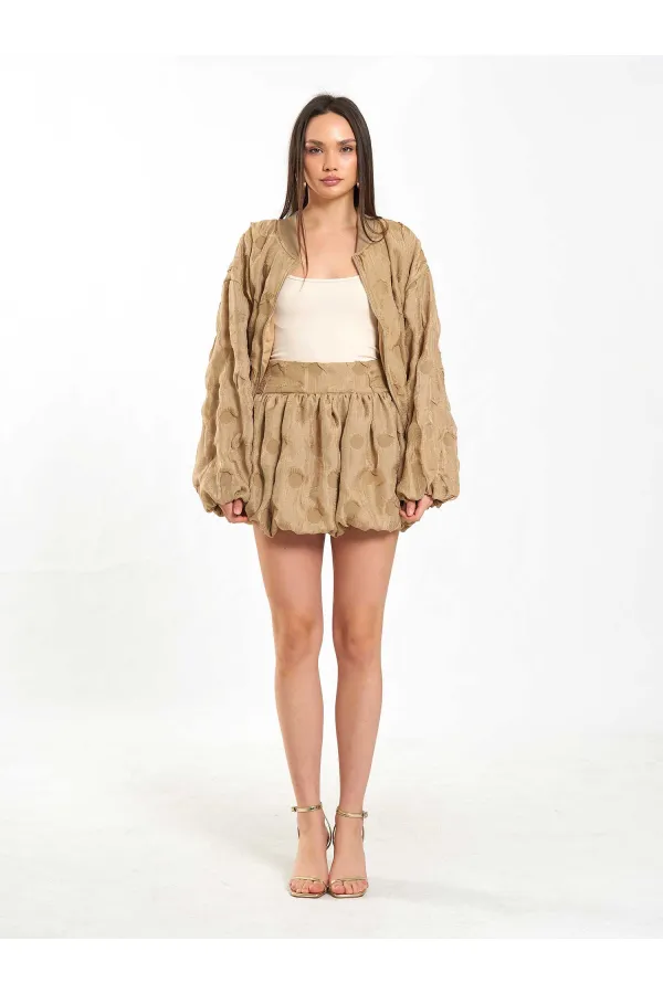 Jupe ballon avec corsage à la taille 041166