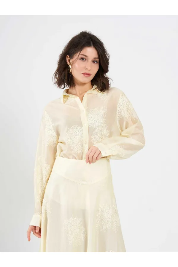 Chemise oversize brodée 080781