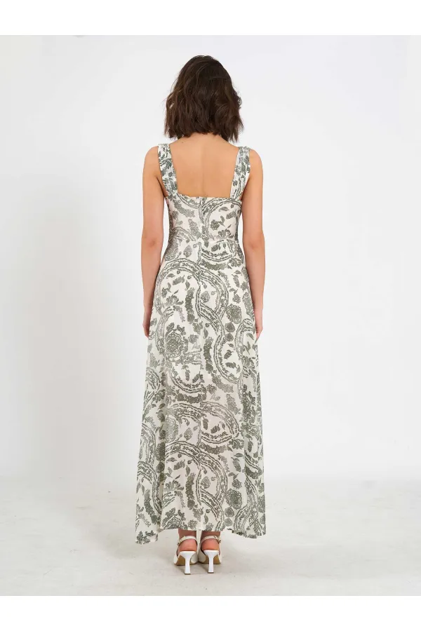 111557 Patterned Slit Dress