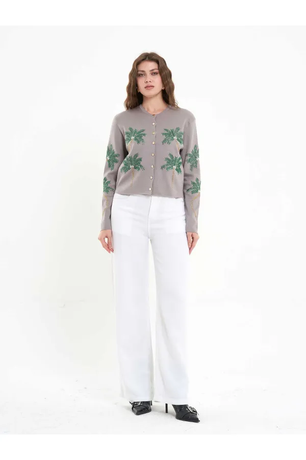 150525 Palmiye Boncuklu Hırka