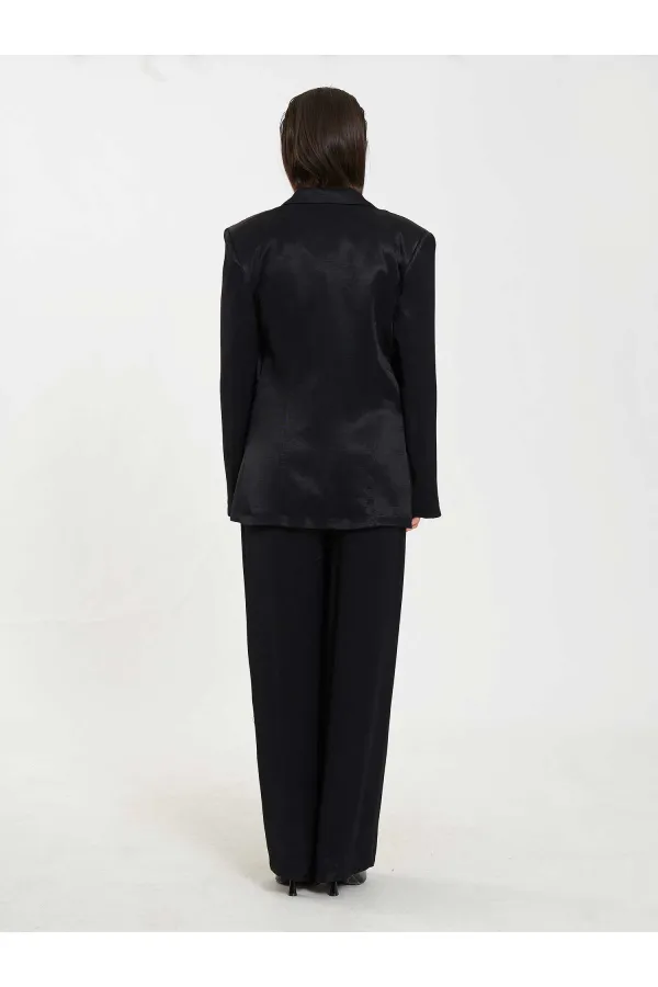 131055 Tek Düğme Oversize Ceket