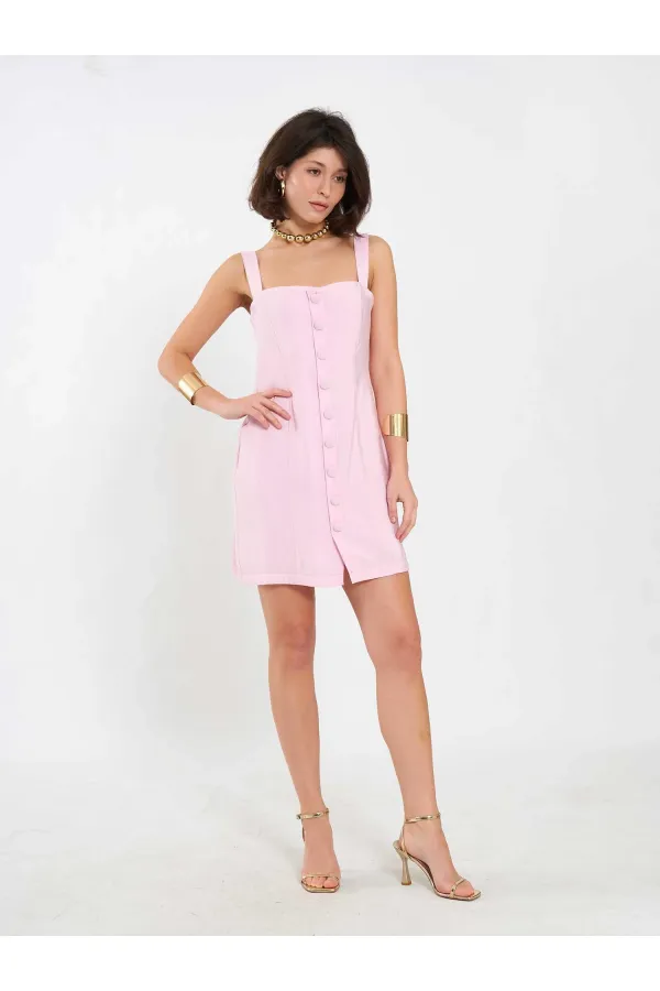 Robe courte boutonnée 111707