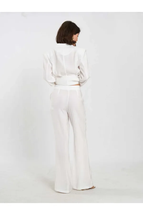 Pantalon à ceinture droite 031663