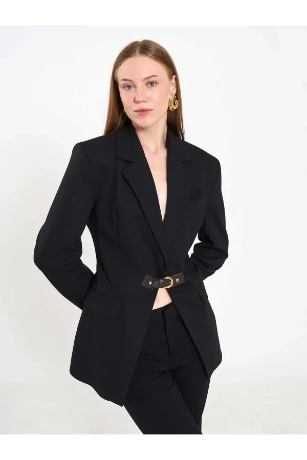 131066 Stella Jacket with Front Belt Buckle