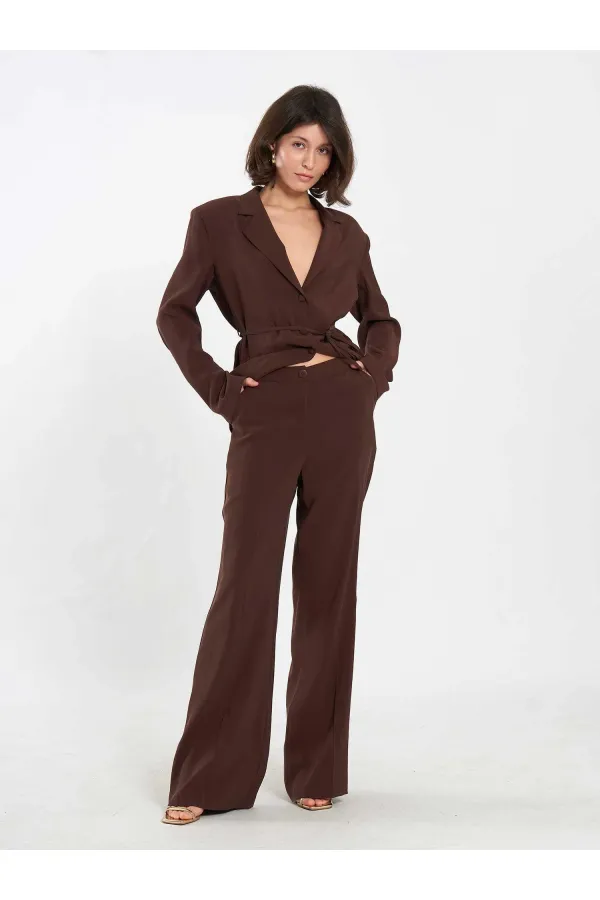 Pantalon à ceinture droite 031663