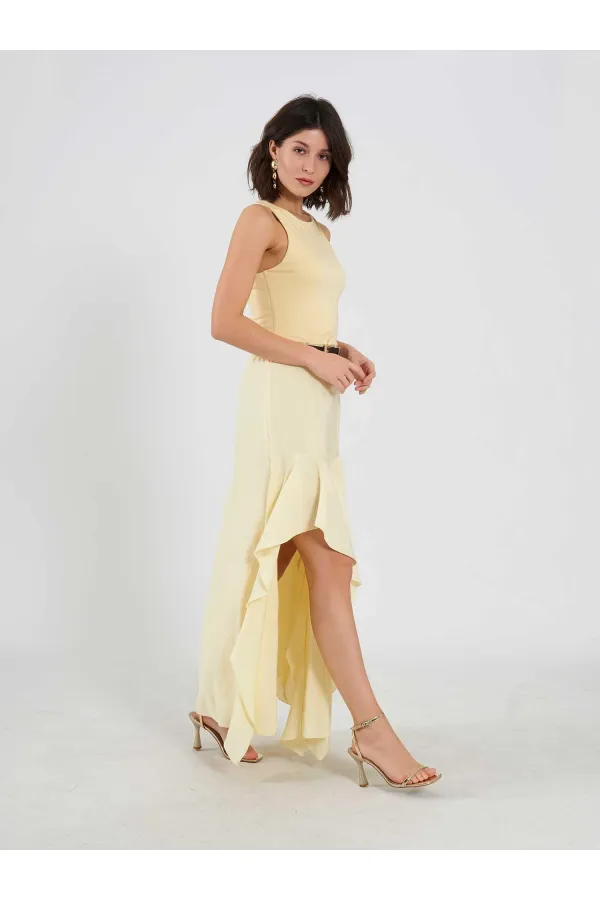 111711 Embellished Belted Dress