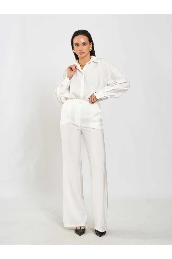 031651 Düz Kemer Pantolon