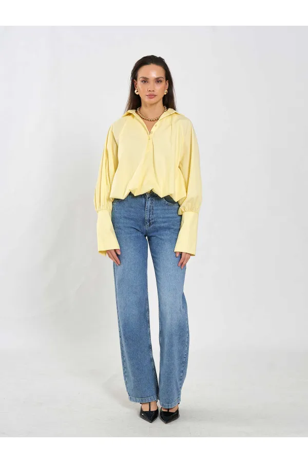 080795 Balon Poplin Gömlek