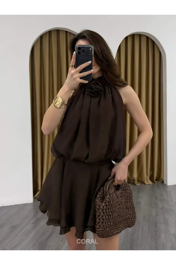 041182 Ribbed Waist Mini Skirt