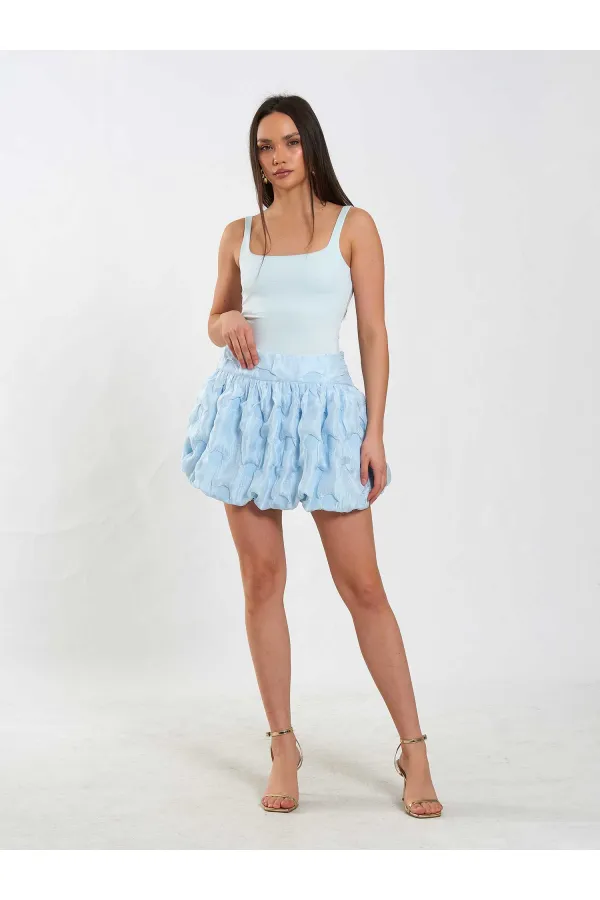 Jupe ballon avec corsage à la taille 041166