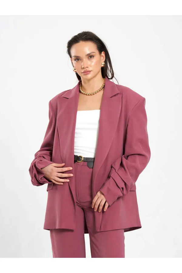 131046 Veste oversize à manches plissées