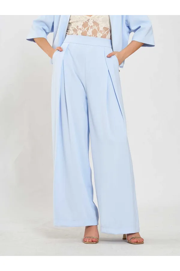 031635 A pileli Bol Paça Pantolon