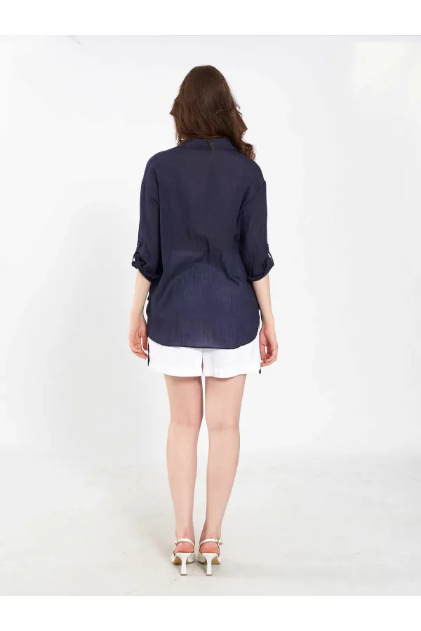 080825 Cotton Shirt with Hem 080825 Cotton Shirt with Hem
