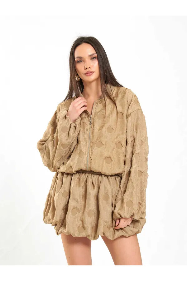 160893 Bomber Fermuarlı Ceket