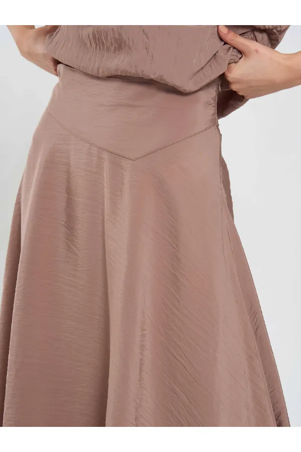 041162 Ruffled Midi Skirt