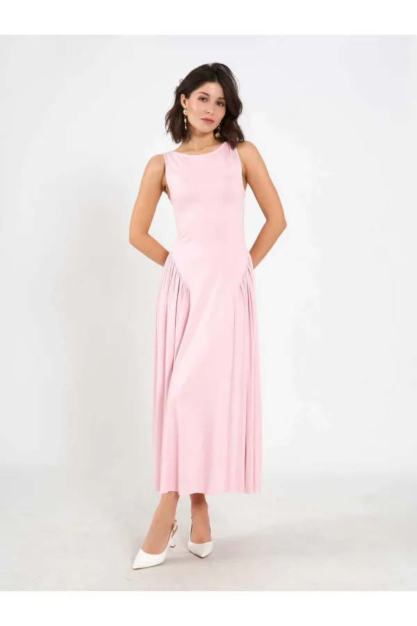 111717 Sleeveless Midi Dress