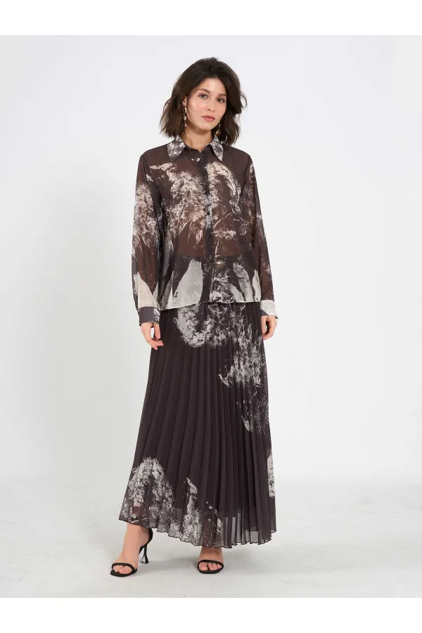 Chemise en mousseline effet aquarelle 080813