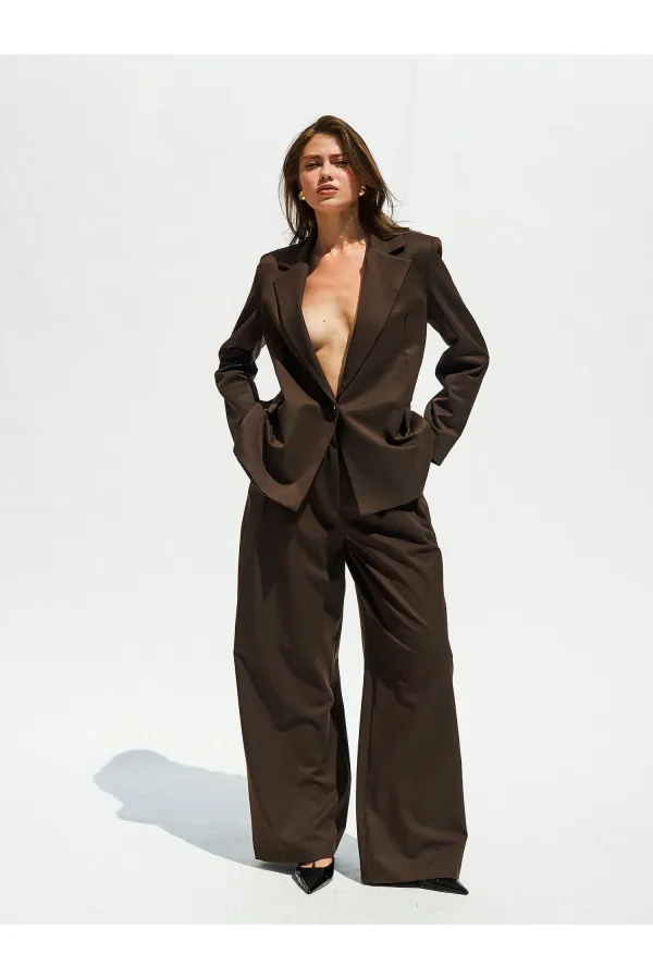 130984 Single-Button Blazer Jacket