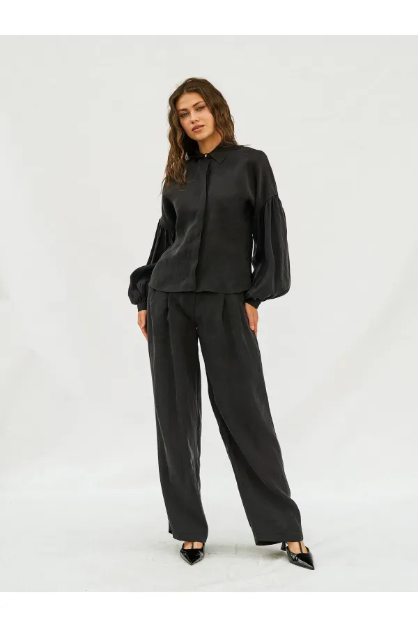 220579 Balloon Sleeve Shirt and Trouser Set