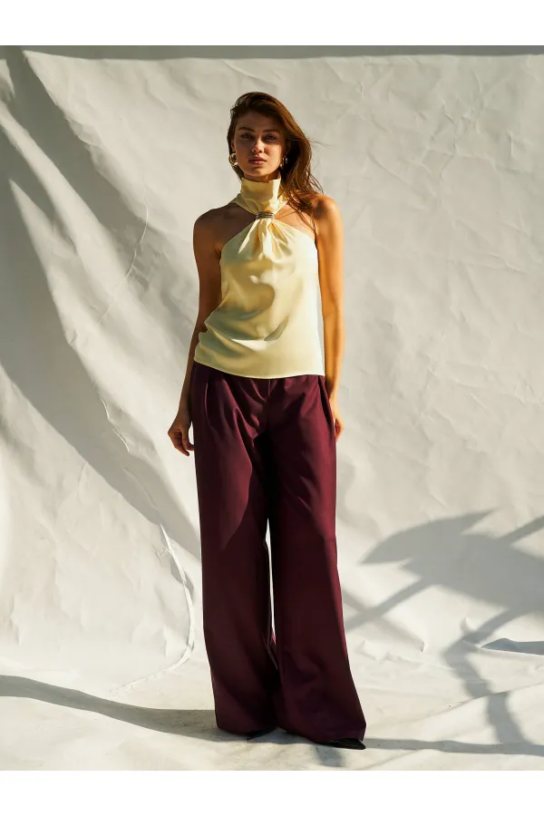 071773 Buckled Satin Blouse 071773 Buckled Satin Blouse
