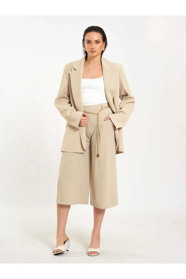 010872 Zincir Kemerli Bermuda