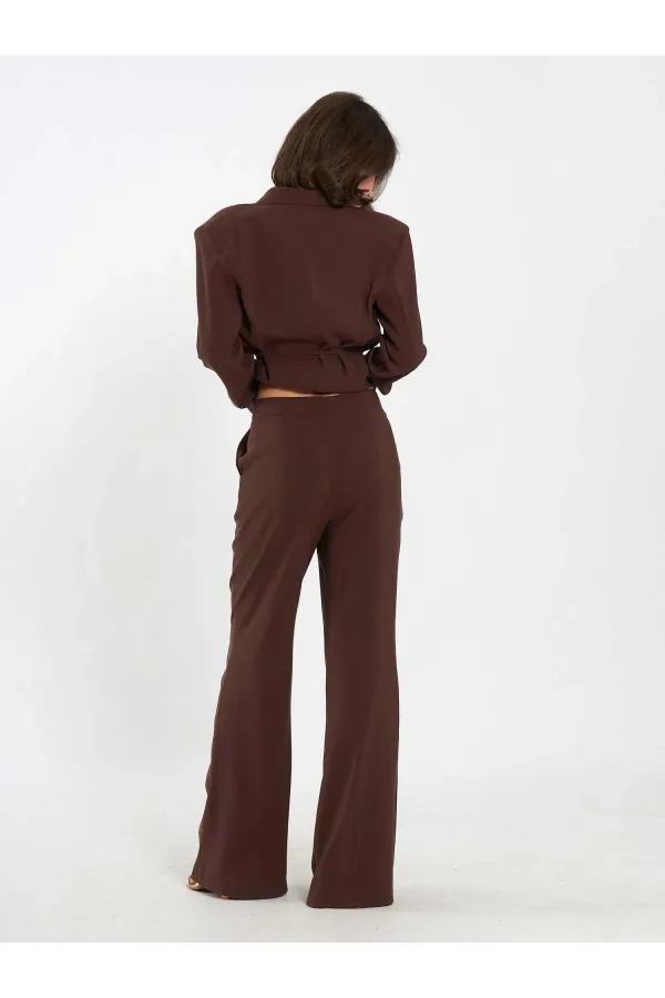 Pantalon à ceinture droite 031663
