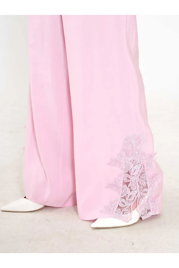 220657 Lace Detail Top and Bottom Set