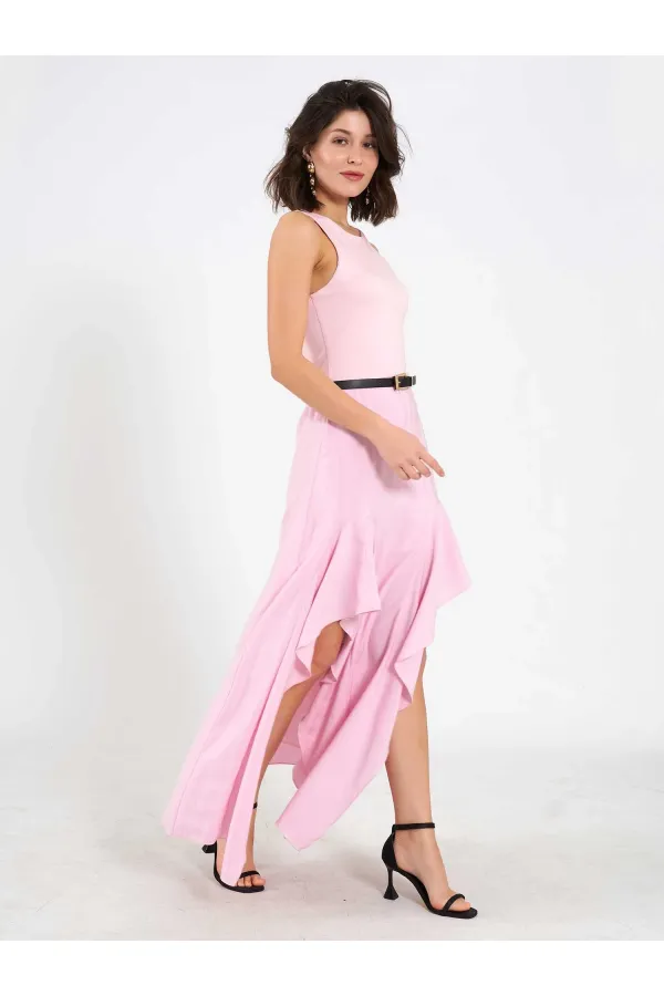111711 Embellished Belted Dress