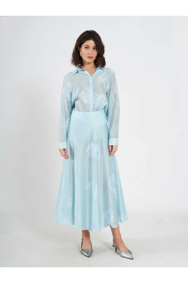 Chemise oversize brodée 080781