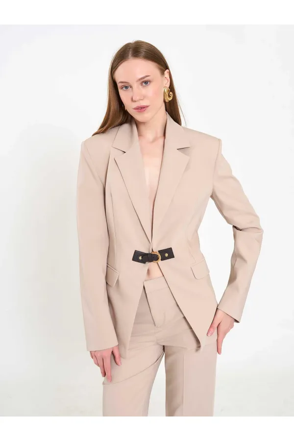 131066 Stella Jacket with Front Belt Buckle