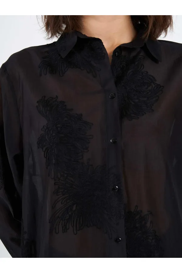 Chemise oversize brodée 080781