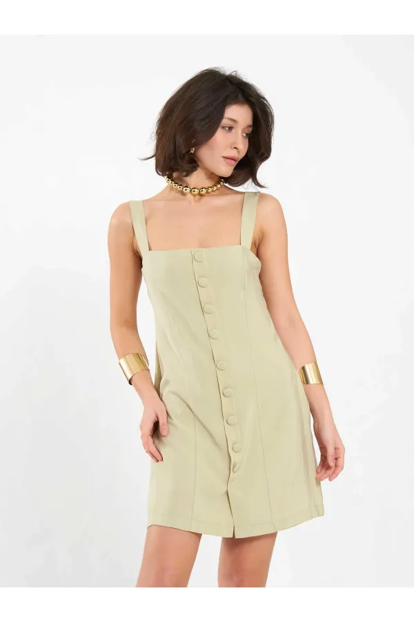 Robe courte boutonnée 111707