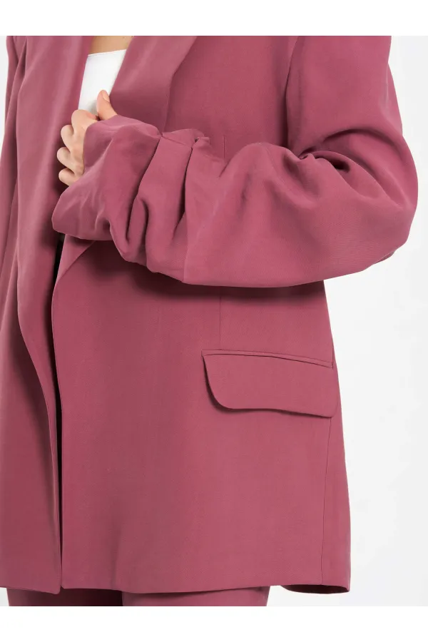 131046 Veste oversize à manches plissées