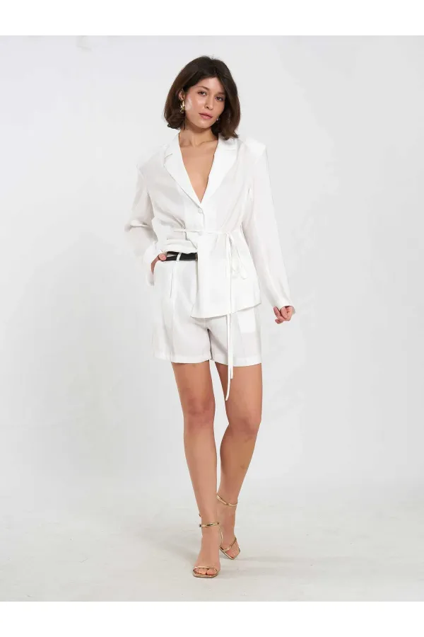 010867 Pileli Mini Şort