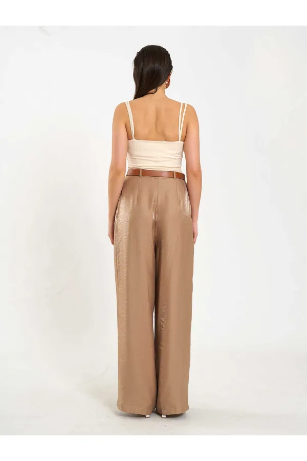031660 Single Pleated Wide Belt Trousers