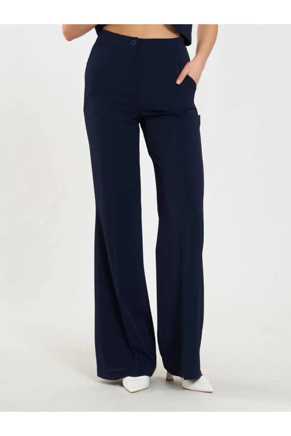 Pantalon à ceinture droite 031657