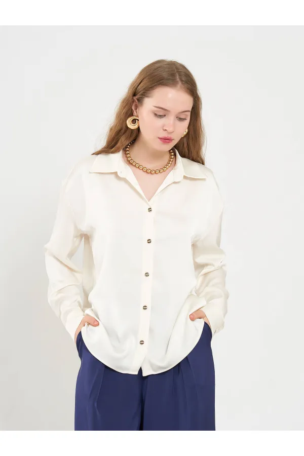 080771 Basic Satin Shirt