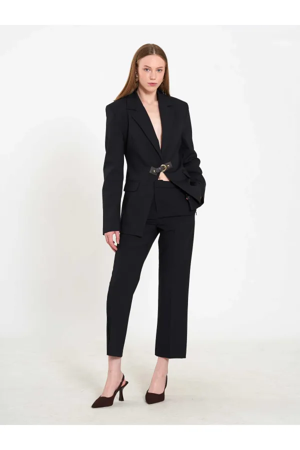 131066 Stella Jacket with Front Belt Buckle