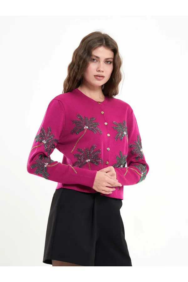 150525 Palmiye Boncuklu Hırka